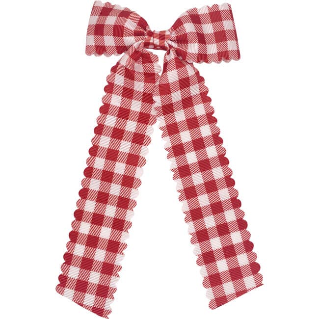 Gingham Long-Tail Bow