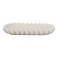 Decorative Tray - White Ceramic Scalloped Edge, 18 in.