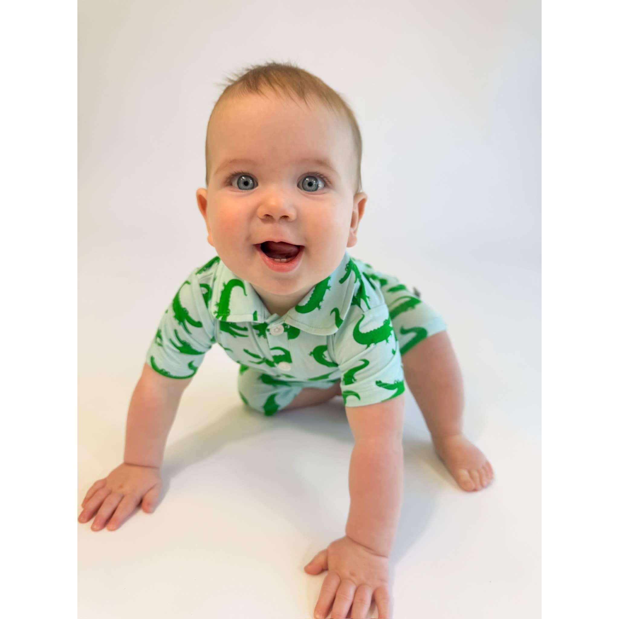 Short Sleeve Polo Romper