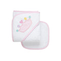 Princess Applique Hooded Towel & Washcloth Set