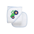 Tractor Applique Hooded Towel & Washcloth Set