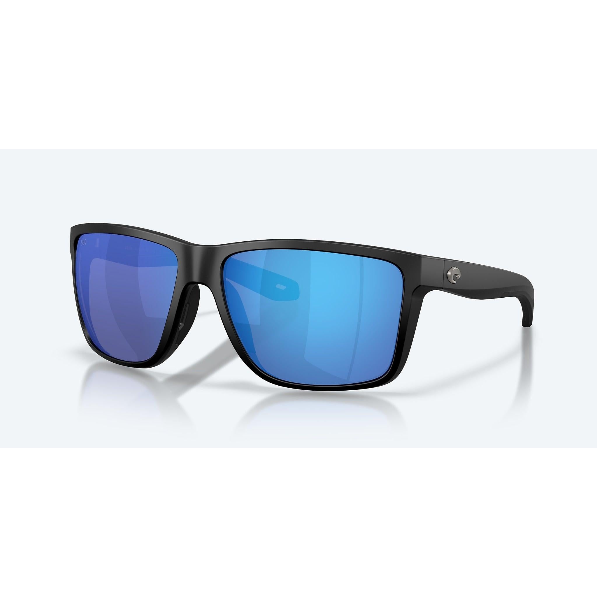 Costa Broadbill II XL Sunglasses - Matte Black / Blue Mirror