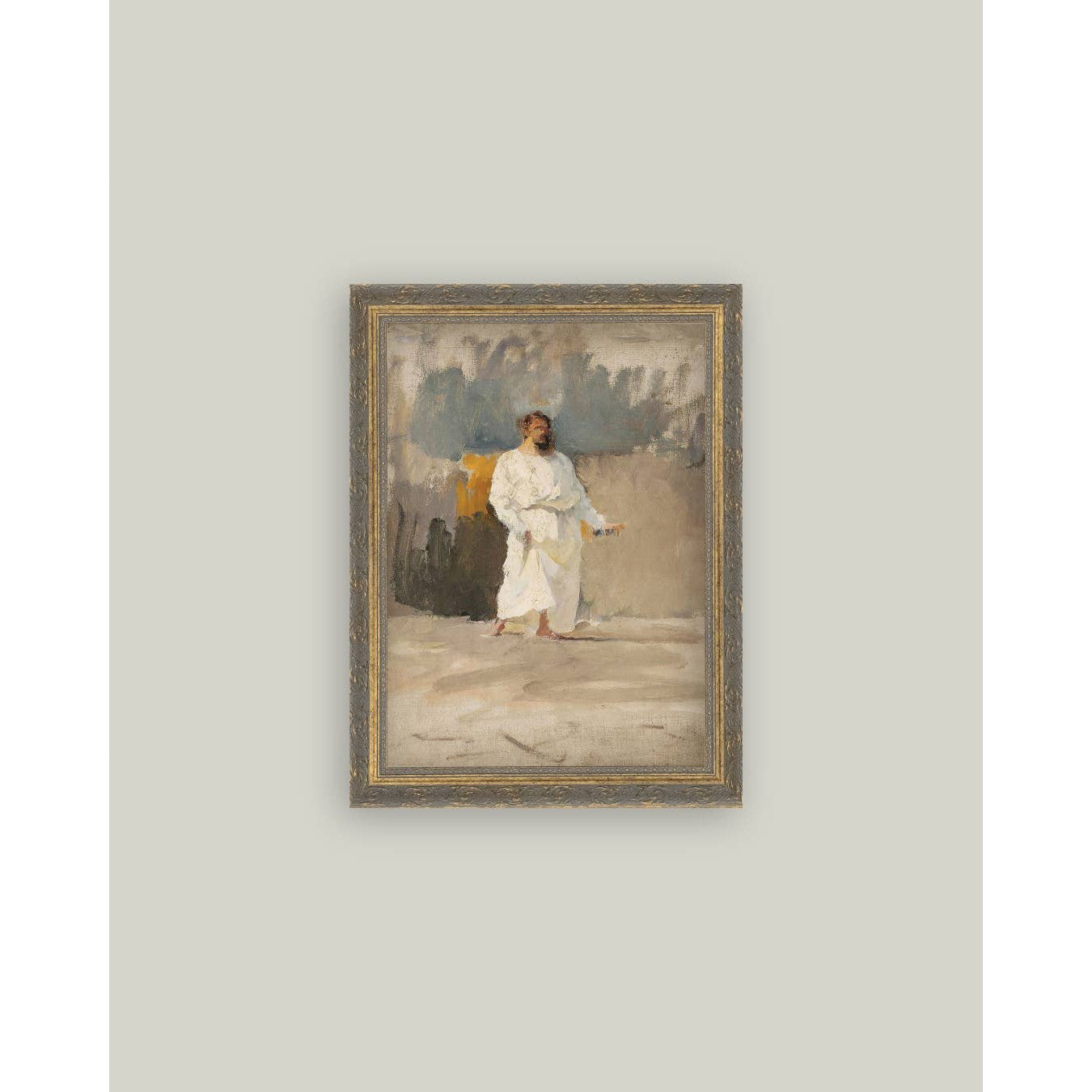 Christ Coming Out Of The Tomb Framed Antique Art