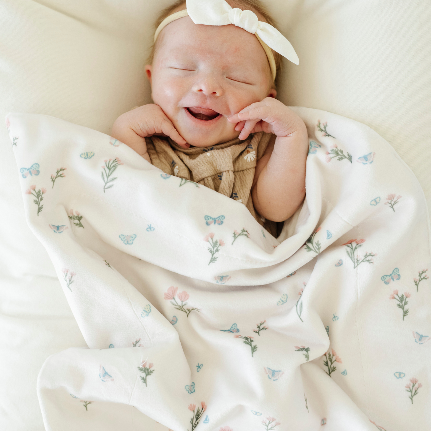 Minky Stretch Receiving  Blankets