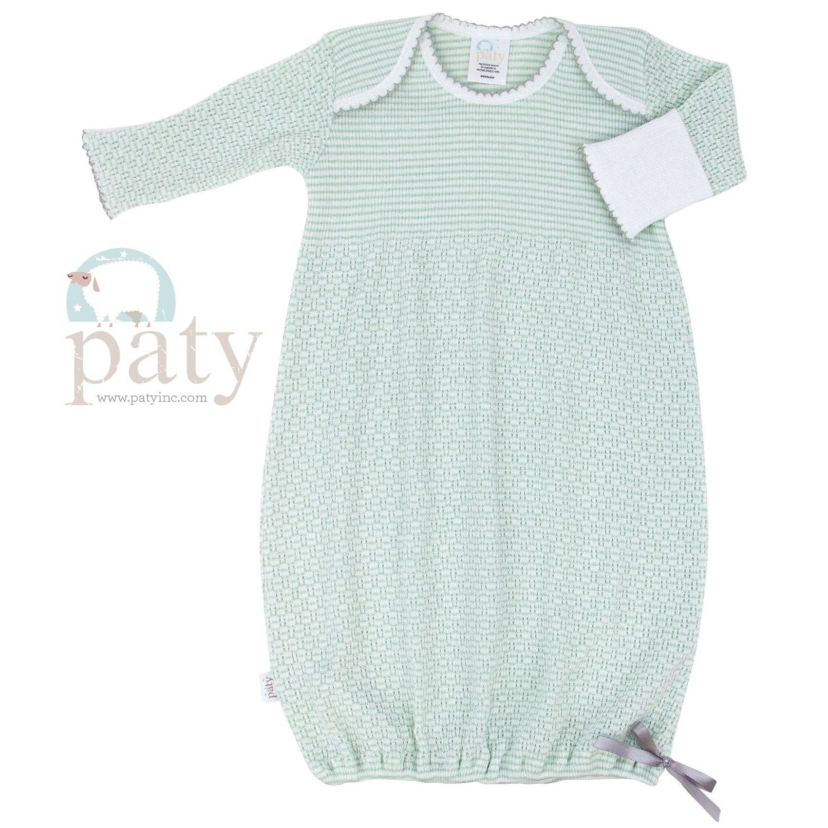 Paty Knit Overlap Shoulder Gown (Solid Color with Bow) #215 | Baby Shower Paige Harville