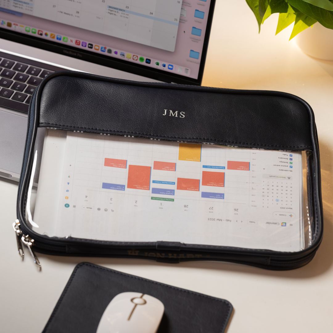 Jon Hart Design Leather Clear Folio