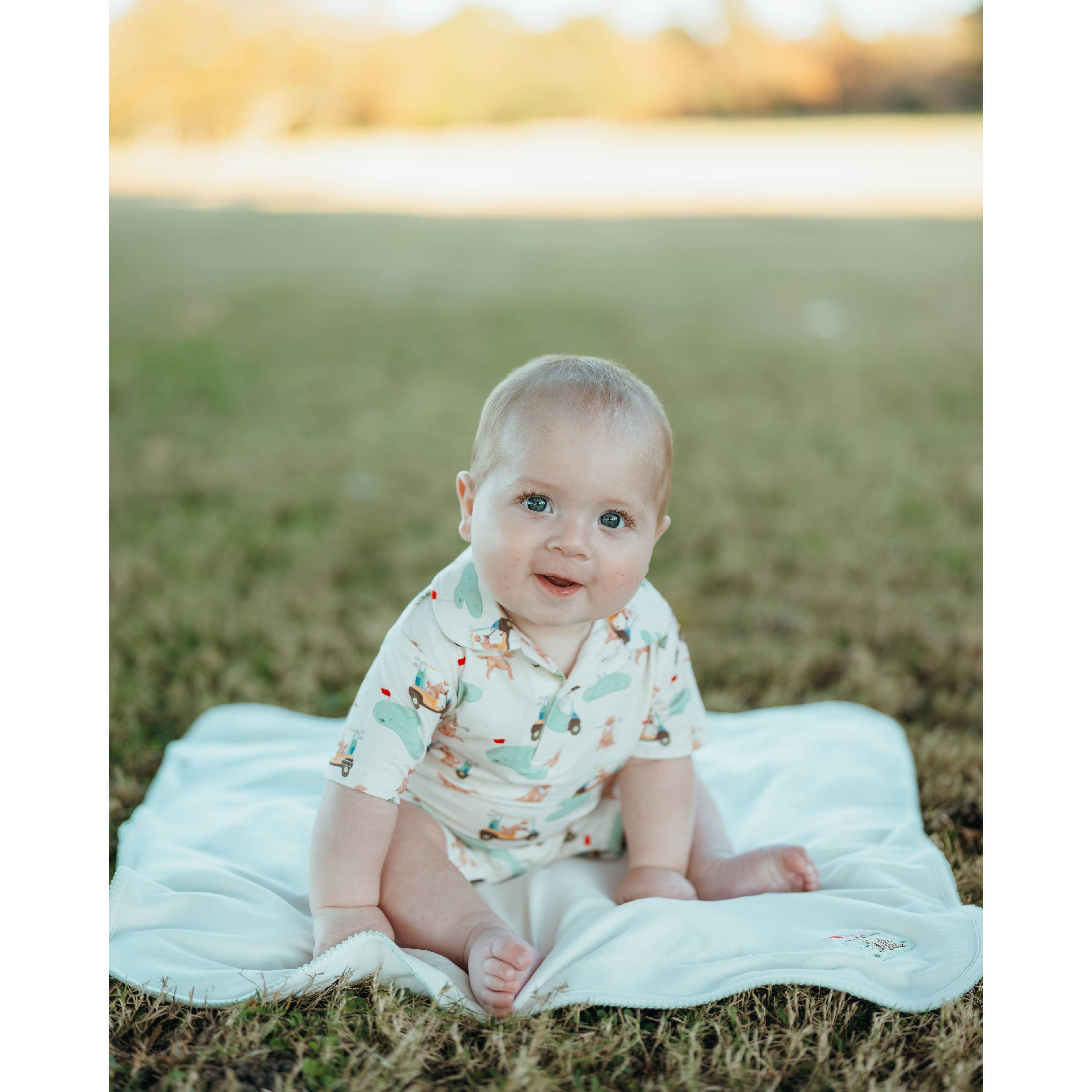Short Sleeve Polo Romper