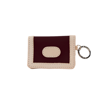 Jon Hart ID Wallet Burgundy Coated Canvas