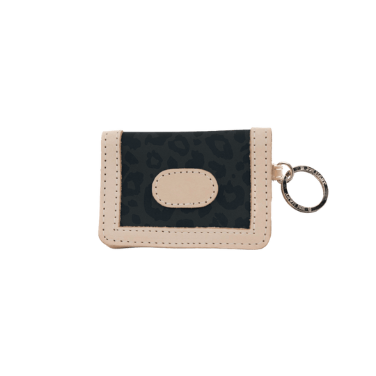 Jon Hart ID Wallet Dark Leopard Coated Canvas