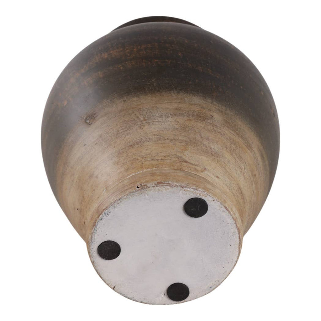 Vase - Brown Terracotta Two Tone Traditional, 12 in.