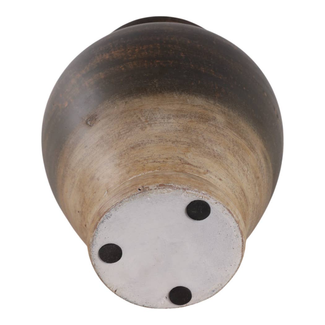 Vase - Brown Terracotta Two Tone Traditional, 12 in.