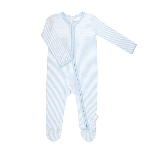Mini Striped Essentials Printed Zipped Footie