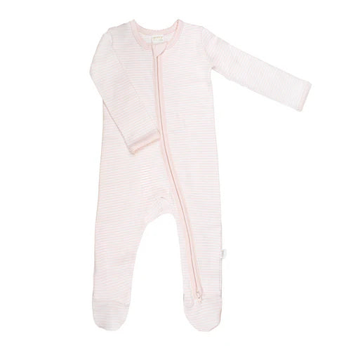 Mini Striped Essentials Printed Zipped Footie
