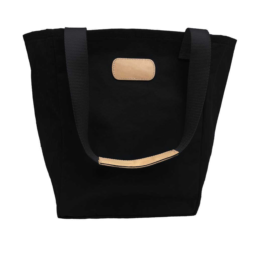 Jon Hart Design Market Tote - Black with Natural Leather