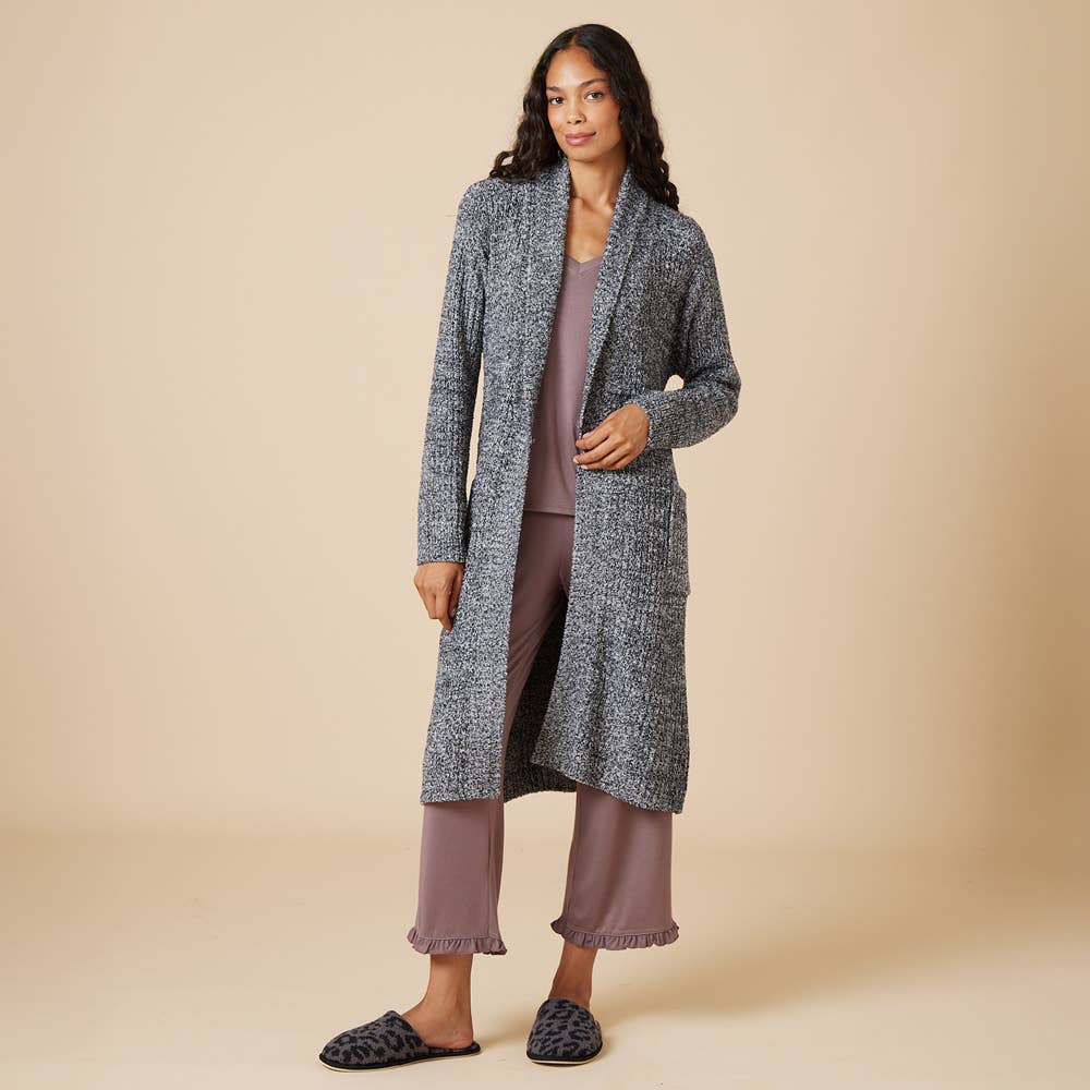 Soft and Plush 38" Marshmallow Rib Women's Wrap Robe