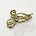 Sabrina Garden Ribbon Metal Bow Claw Clip