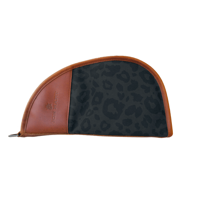 Large Revolver Case - Color 'Dark Leopard Coated Canvas'