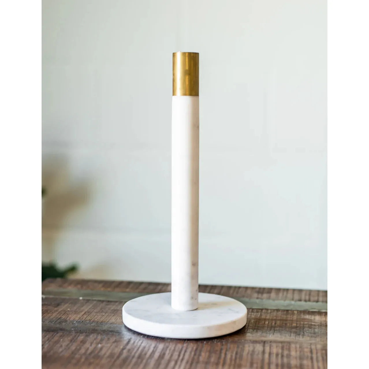 Marble Towel Holder with Brass Top