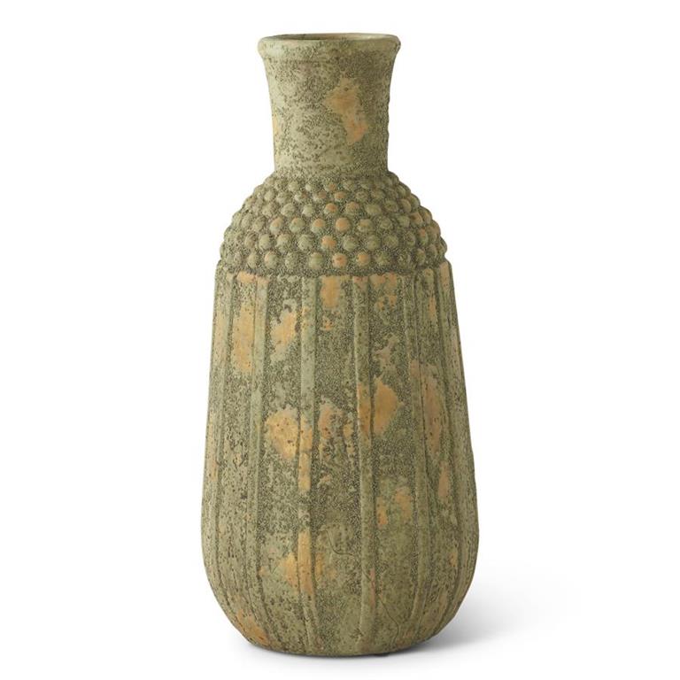 Distressed Light Yellow Raised Dot Vases