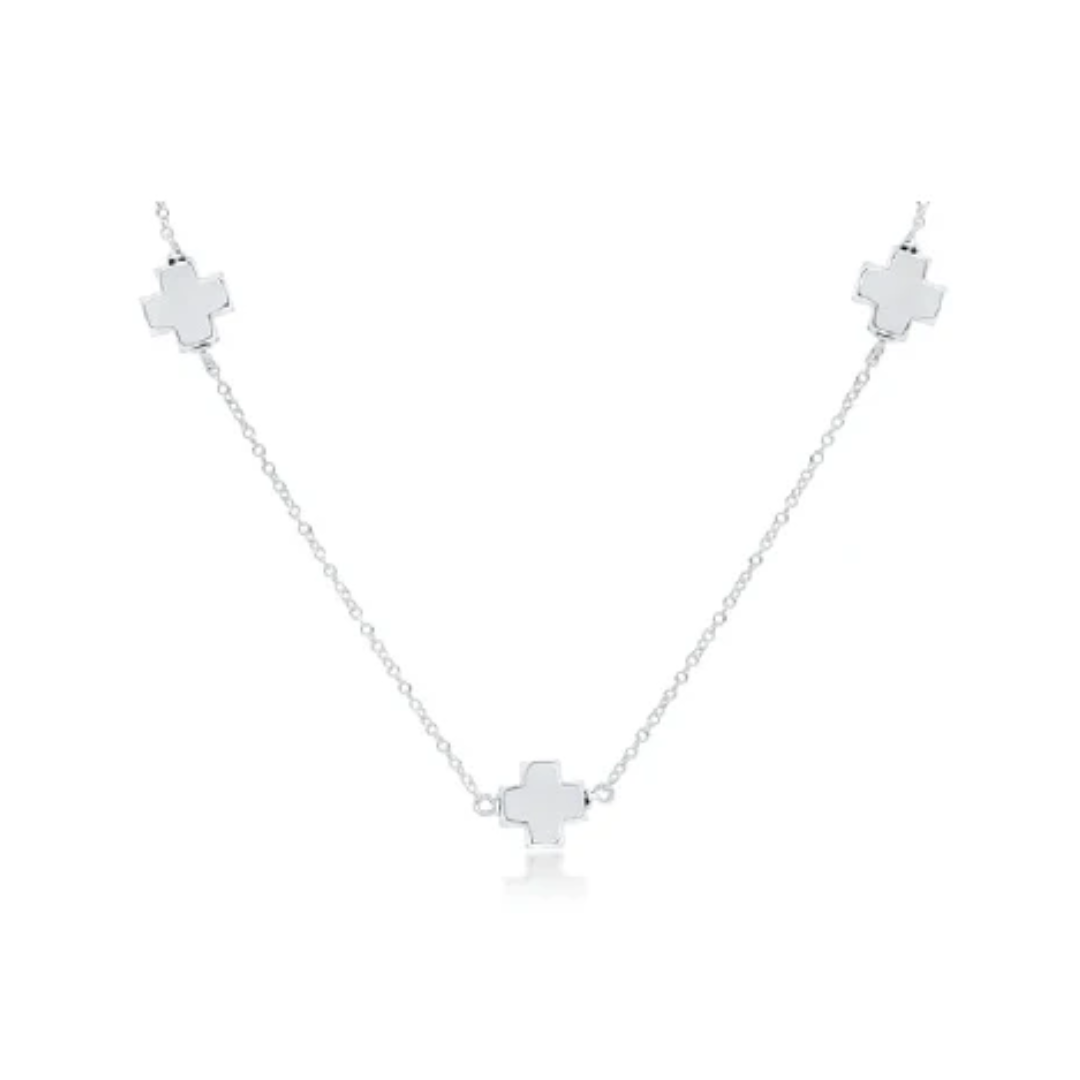 enewton.choker simplicity chain sterling silver, signature cross