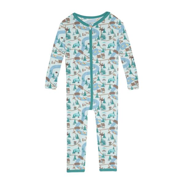 Print Convertible Sleeper with Zipper