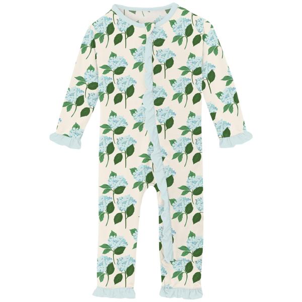 Classic Ruffle Coverall with 2 Way Zipper