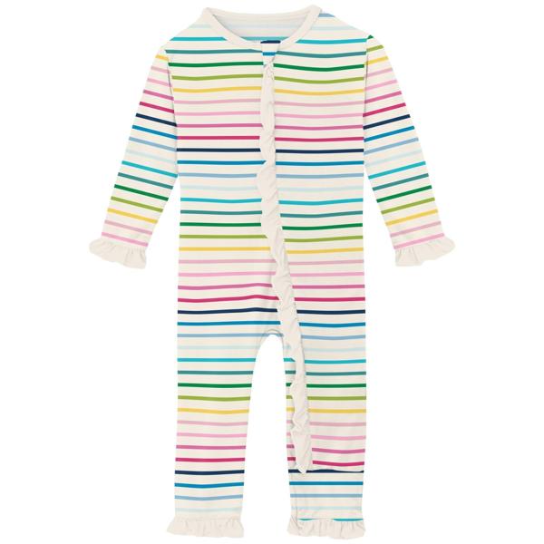 Classic Ruffle Coverall with 2 Way Zipper