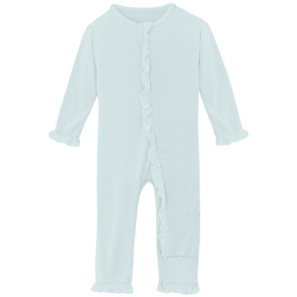 Classic Ruffle Coverall with 2 Way Zipper