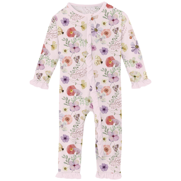 Classic Ruffle Coverall with 2 Way Zipper