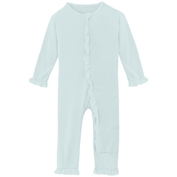 Classic Ruffle Coverall with 2 Way Zipper