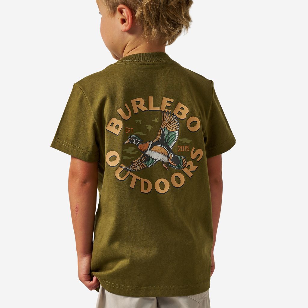 Burlebo Youth Short Sleeve Graphic Tees - Hunter Green