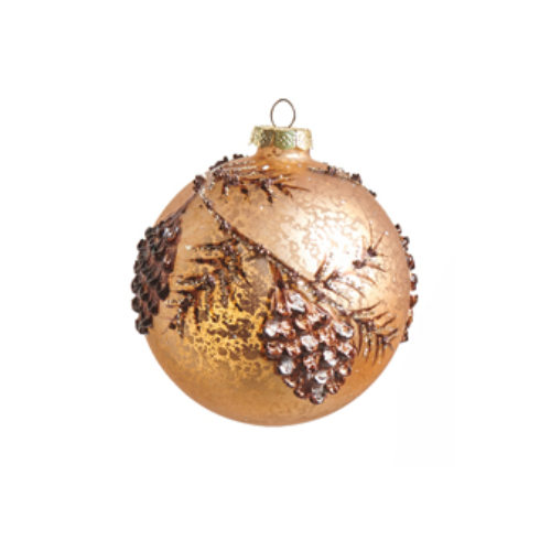 Textured Pinecone Mercury Glass Ornament
