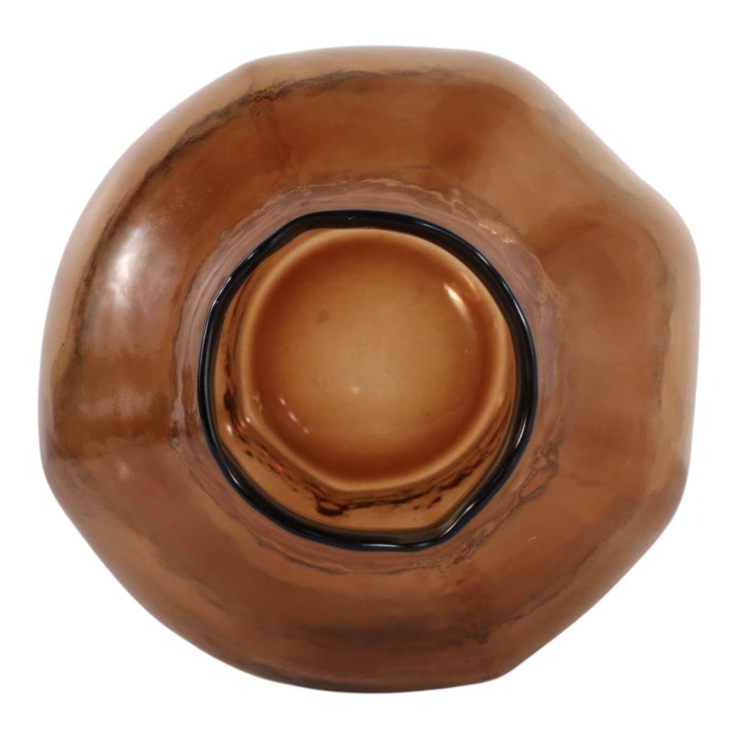 13x8" Glass Vase, Brown
