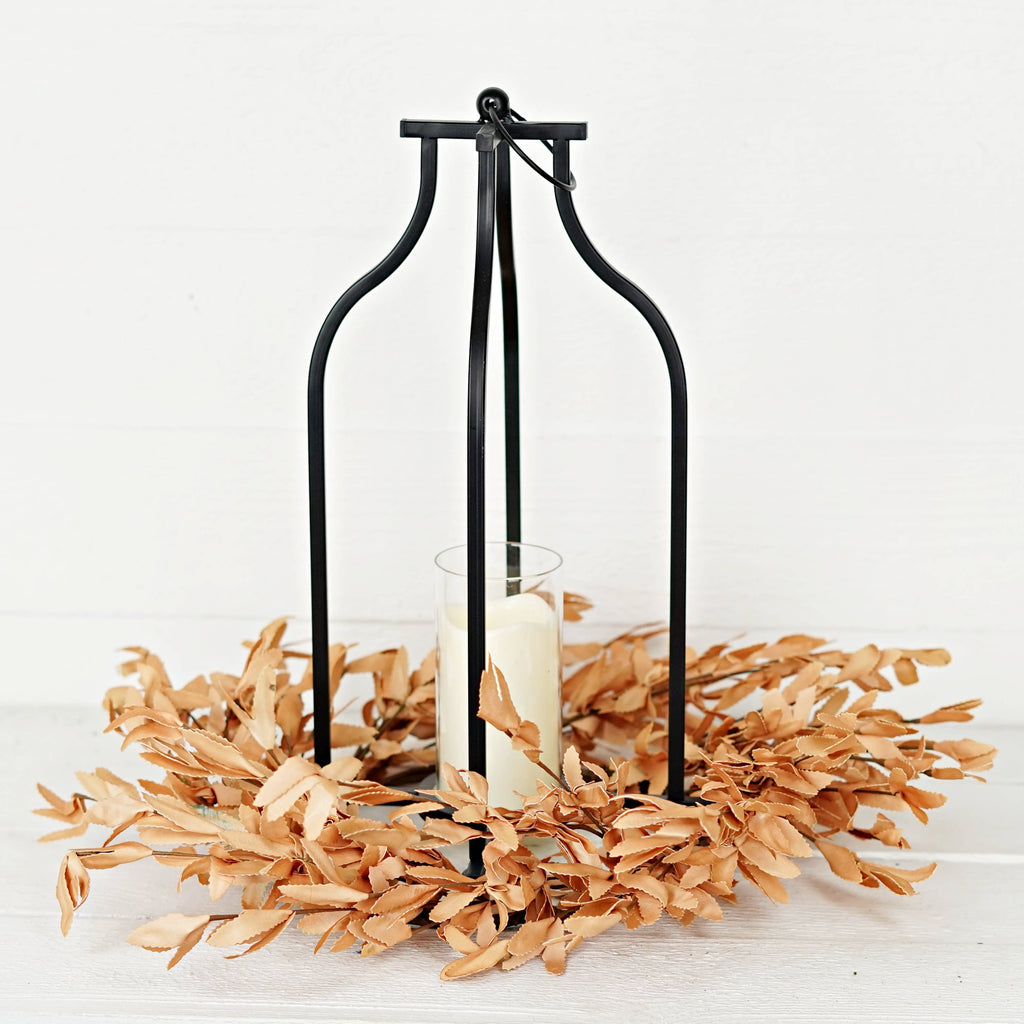 Herb Leaf Wreath, Tea Stained