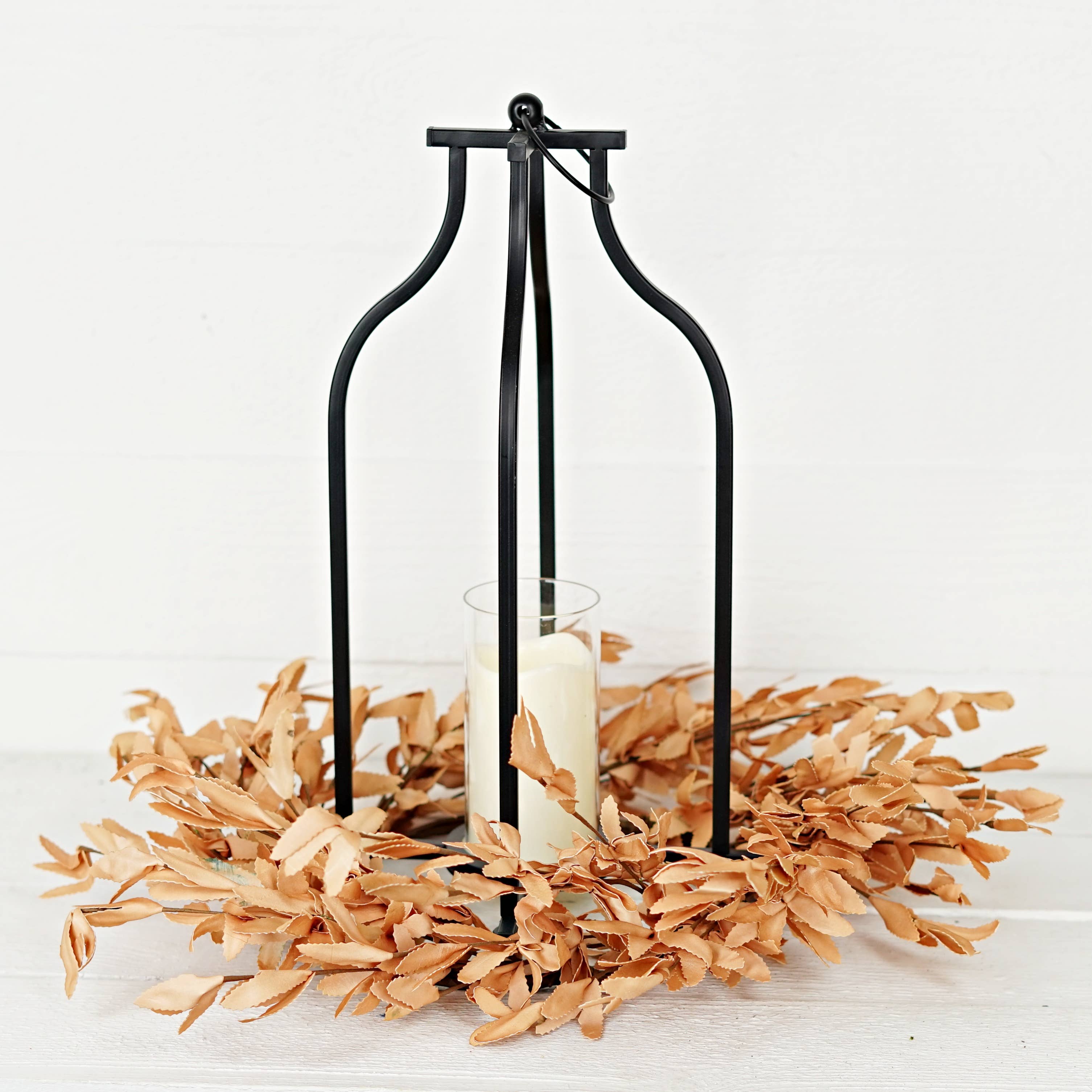 Herb Leaf Wreath, Tea Stained