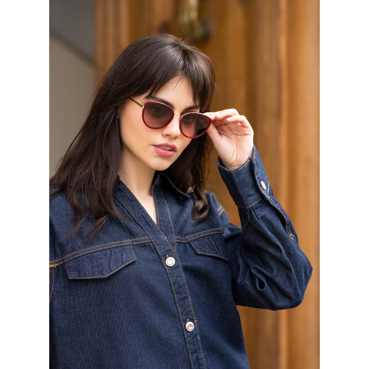 Luna Acetate Womens Cat Eye Sunglasses