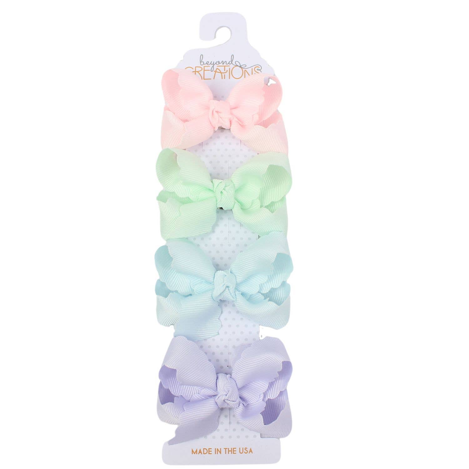 Scalloped Edge Bow, Set of 4
