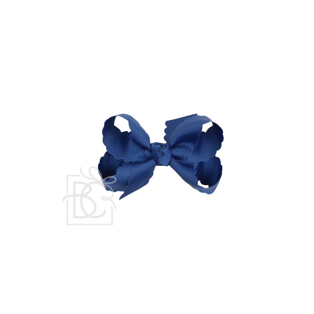 Scalloped Edge Grosgrain Hair Bow