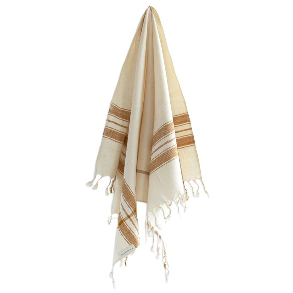 Oversized Woven Hand Towel - Mustard Grid | Bridal Shower Brady Lane Wells & Bayley Frances Rhinehart