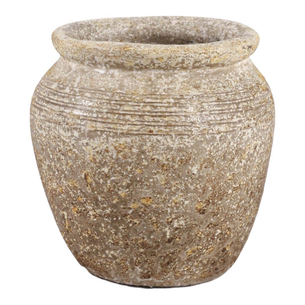 Decorative Vase - Brown/Gold Terracotta Bud Textured, 5.25 in.