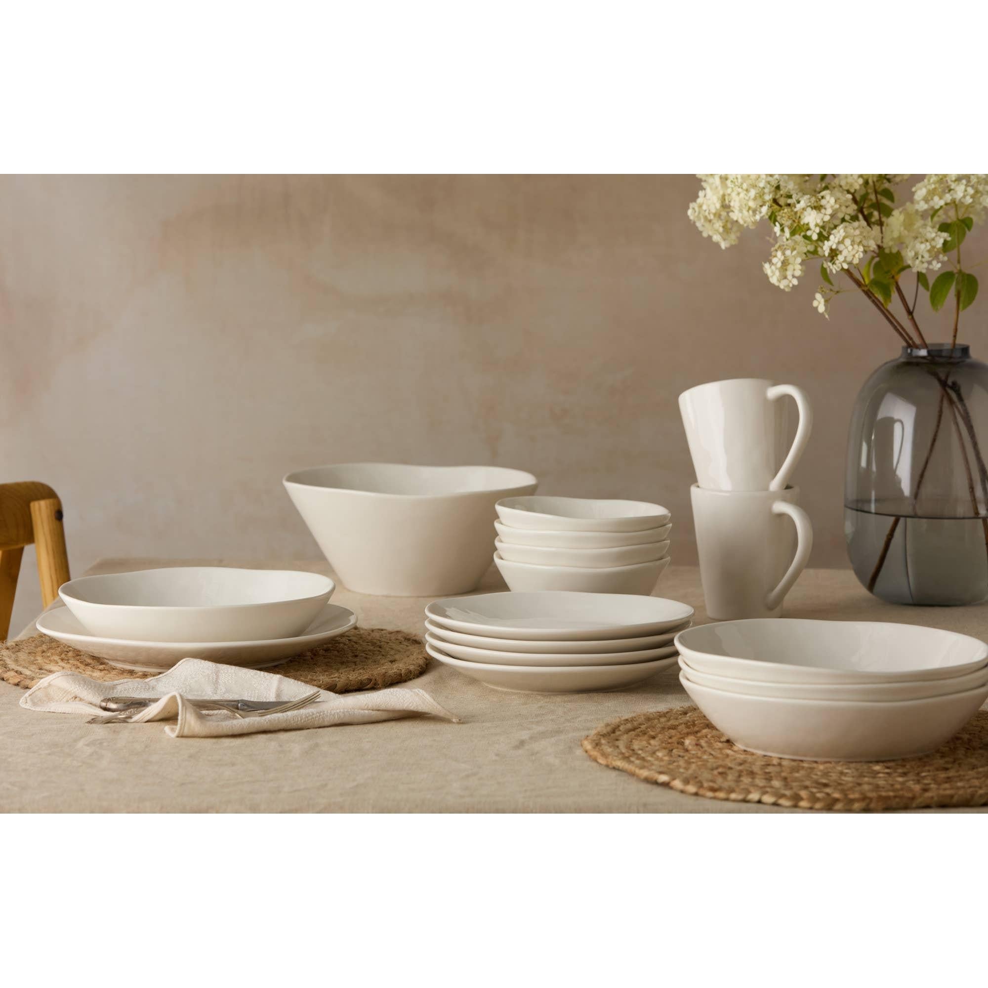 Linen Cream Large Rectangular Baker