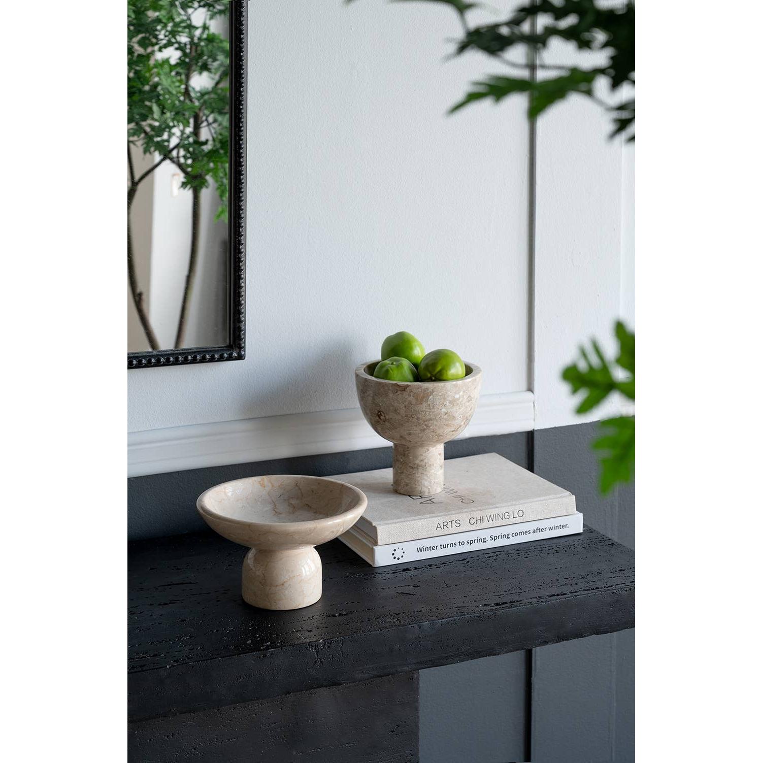 Marble Elegance Pedestal Bowl