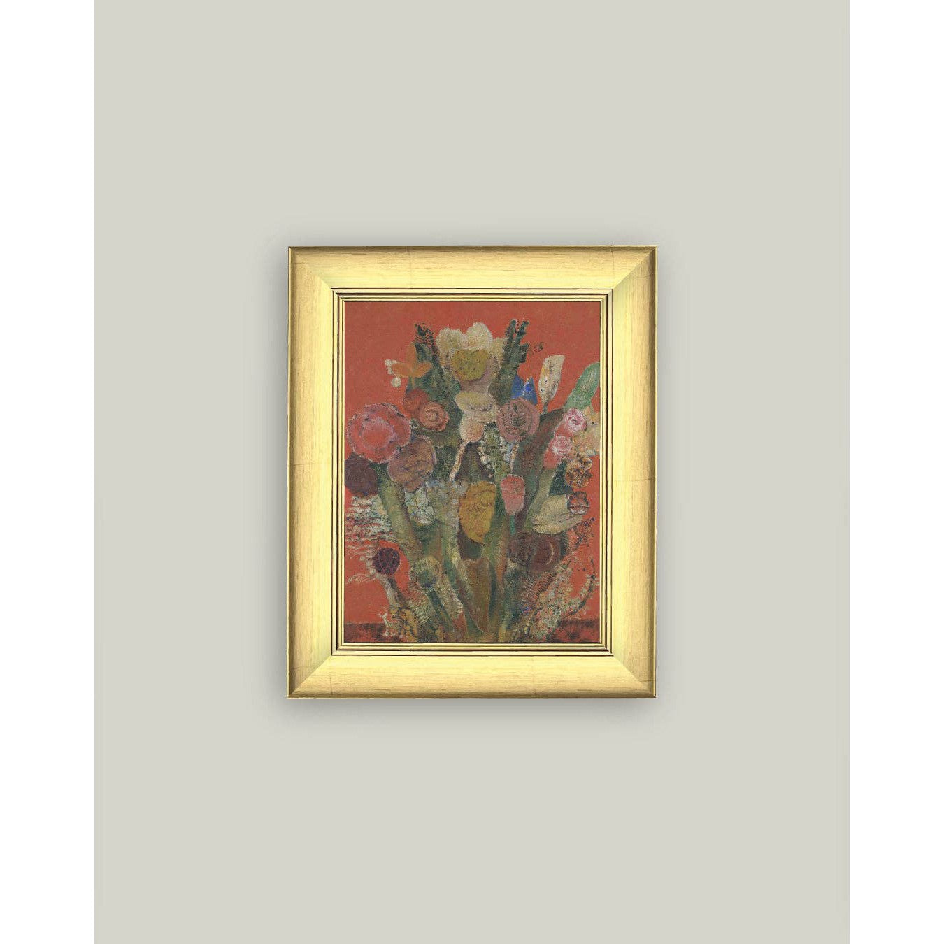 Eccentric Bouquet Framed Antique Art