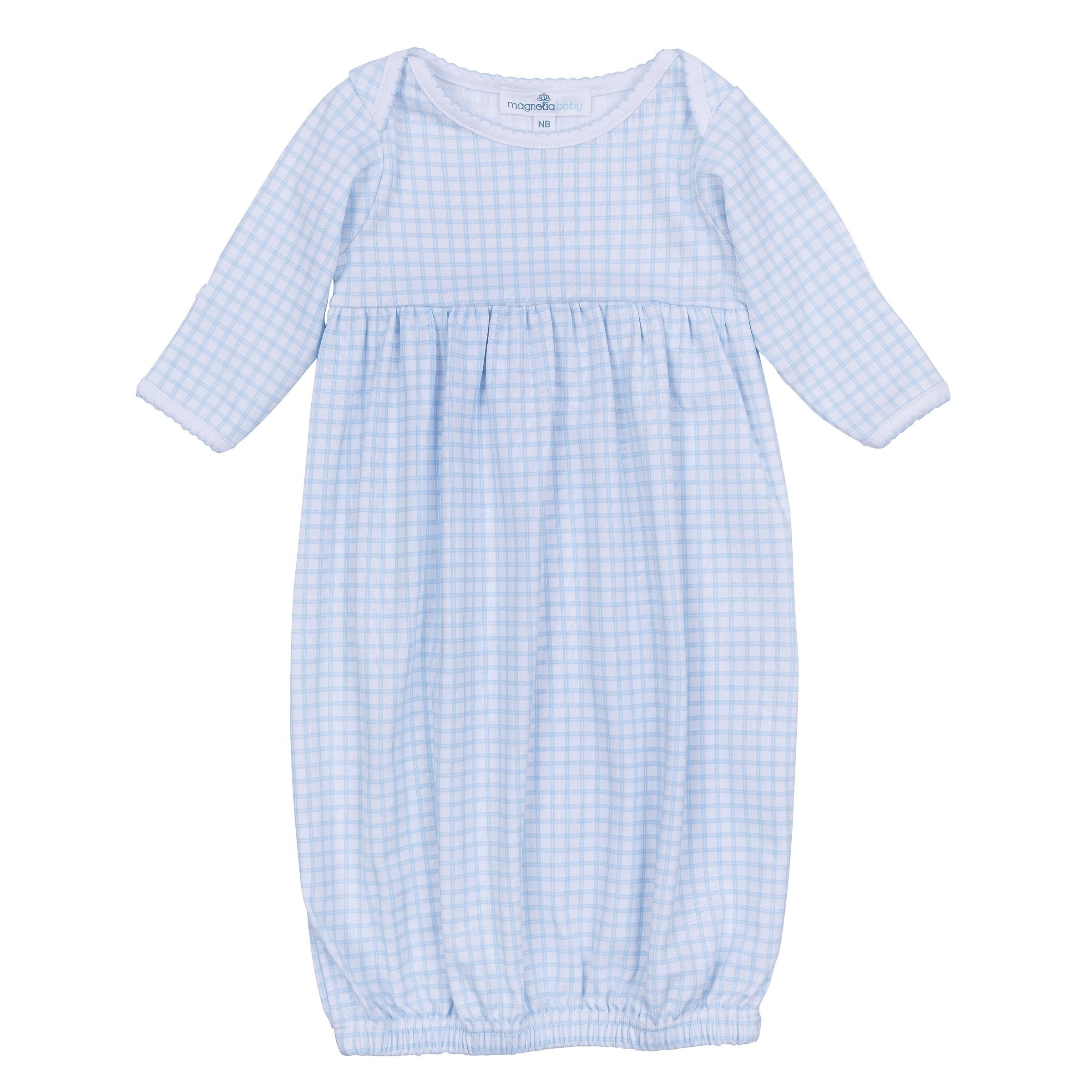 Peek-A-Boo Wishes Light Blue Gathered Gown