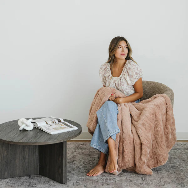 Patterned Faux Fur XL Throw Blankets