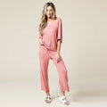 Dream Jersey Relaxed V-neck with Capri Lounge Set for Women
