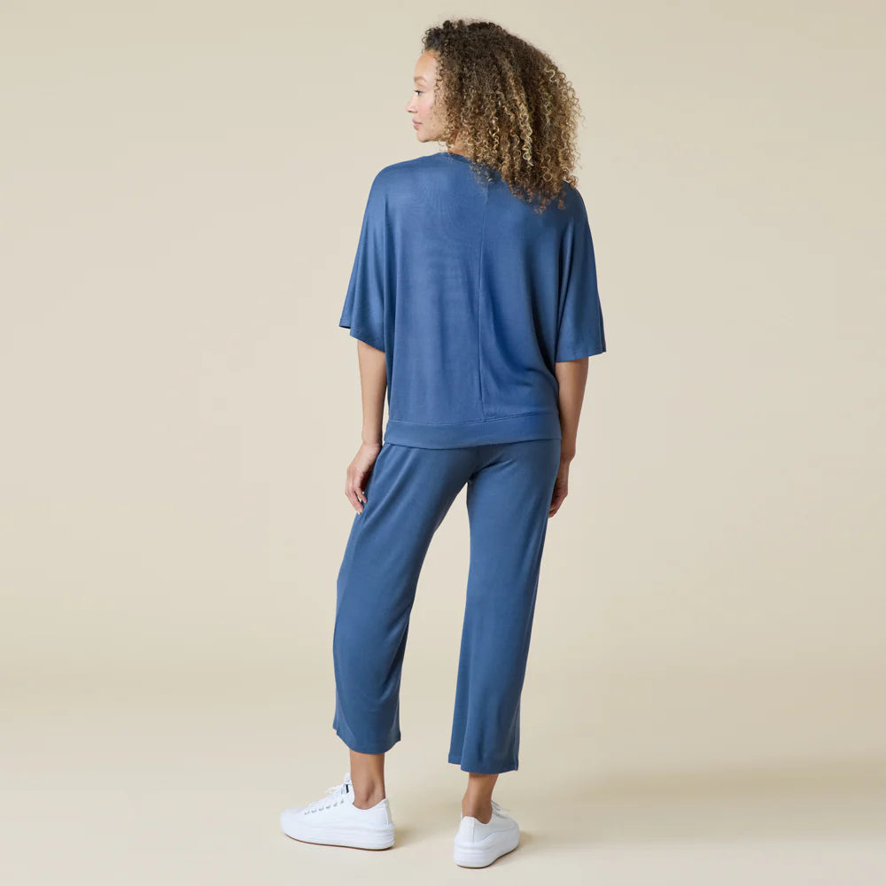 Dream Jersey Relaxed V-neck with Capri Lounge Set for Women