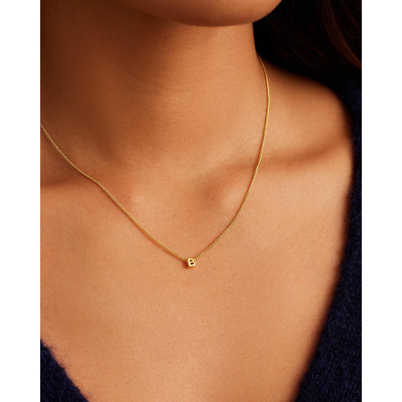 Gorjana Wilder Mini Alphabet Necklace letter F