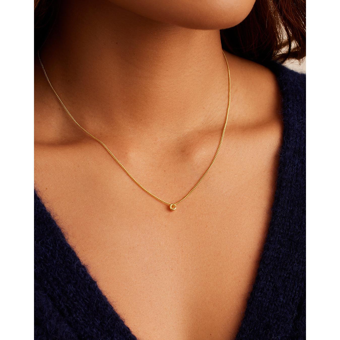 Gorjana Wilder Mini Alphabet Necklace letter I
