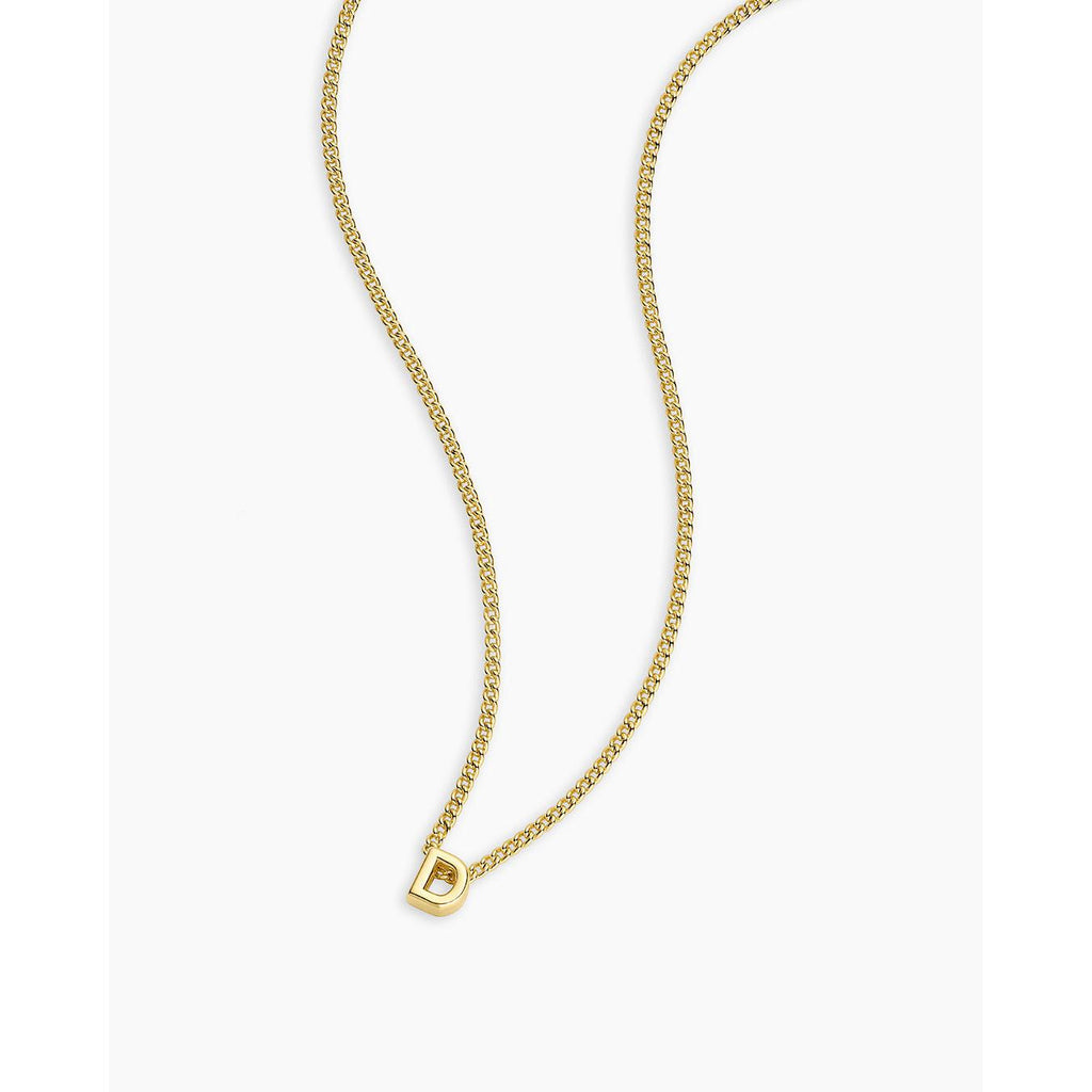 Gorjana Wilder Mini Alphabet Necklace letter M